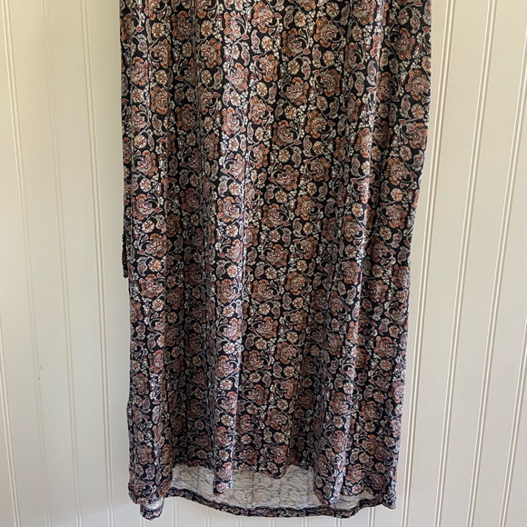 Boden Tie Front Midi Dress Short Sleeve Black Floral Paisley All Over Print 20R - Picture 11 of 14